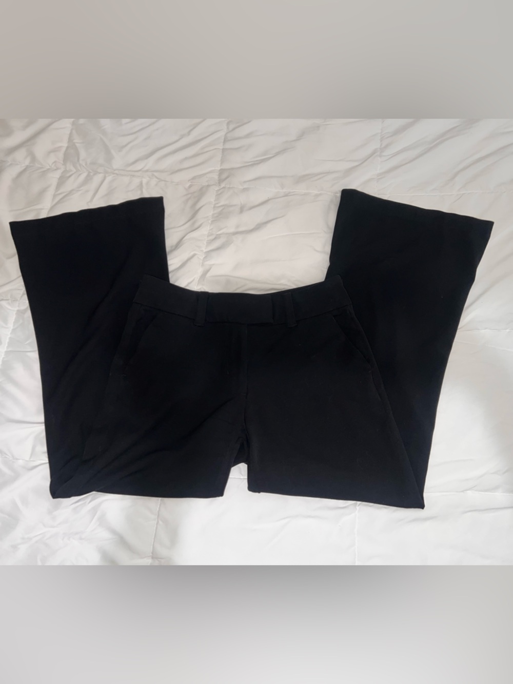 American Eagle Outfitters Black Baggy Flare Trousers Size: 2 Short